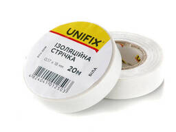 Изоляционная лента белая ПВХ 0.17×18 мм 10 м (упаковка, кратно 10 шт) Unifix