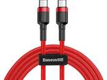 Кабель Baseus Cafule USB Cable Type-C-Type-C 3A 1m Red - фото 2