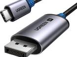 Кабель Type-C на DisplayPort 8K (Type-C на DP) Ugreen CM556 (8K 60 Гц, 32,4 Гбит/с, 1. .. - фото 6