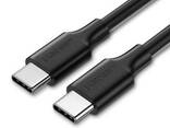 Кабель Type-C на Type-C Ugreen Cable Nickel Plating (1.5m, 60W, 3A, USB 2.0). Black - фото 1