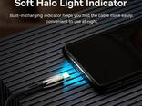 Кабель Type-C на USB с подсветкой Baseus Glimmer Series Fast Charging (1m, 100W, 6A. .. - фото 3