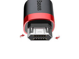 Кабель USB to Micro USB Baseus Cafule Series двусторонний (2A, 3m, 480 Mbps). Black-Red