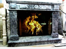 Каминный портал из мрамора "Австриано Гриз"