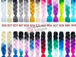 Канекалон Очищенный миндаль. Цвет косы: омбре и однотоный