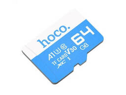 Карта памяти MicroSD (TF) Hoco High Speed (64GB, V30, Class10, 30 МБ/с). Blue