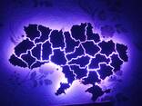 Карта України на стіну з підсвіткою по областях - фото 3