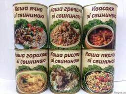 Каши со свининой консервированные в ассортименте
