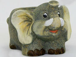 Кашпо керамическое для цветов Слон