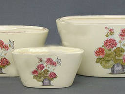 Кашпо овальное для цветов Герань