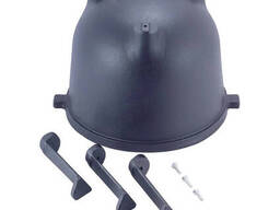 Казан чугунный эмалированный 5 л с крышкой для приготовления пищи на огне и плите KM-4800M