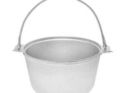 Казан котел походный рыбацкий литой алюминиевый 1.5 л с дужкой и крышкой