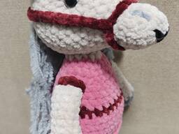 Кінь коник в'язана іграшка подарунок ручна робота hand made