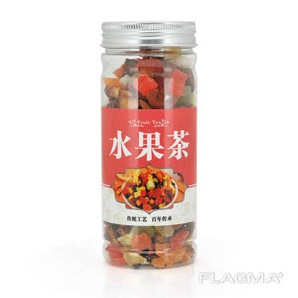 Китайський квітково-фруктовий чай (персик, ананас, виноград, яблуко), 180g. ..
