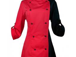 Китель женский двубортный, цвет красно-черный