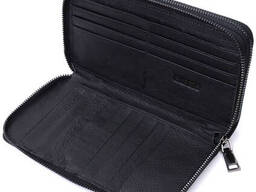 Клатч на два відділення із натуральної шкіри ST Leather 22700 Чорний 20х11,5х4 см
