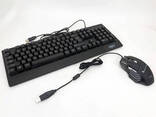 Клавиатура+мышка UKC с LED подсветкой от USB M-710, клавиатура игровая с подсветкой и. .. - фото 1