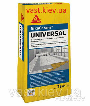 Клей для плитки эластичный Sika Ceram Universal, 25 кг