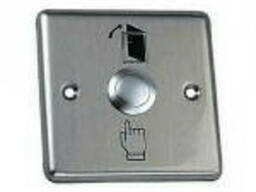 Кнопка выхода врезная, NO/NC/C, алюминий, максим. ток 3А, 86х86х20мм