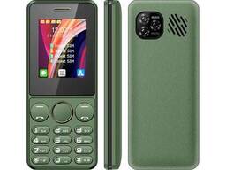 Кнопочный мобильный телефон на 4 сим карты AIEK s-mobile S73 Green