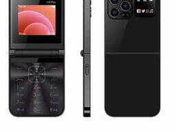 Кнопочный мобильный телефон раскладушка AIEK I15 Max на 4 сим карты Black