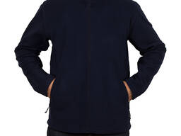 Кофта флісова подовжена на блискавці, колір темно-синій, арт.492