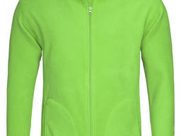 Кофта флисовая мужская, цвет зеленый. Нанесение логотипов