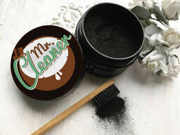 Кокосовий порошок для відбілювання зубів Mr. Cleaner + бамбукова щітка у Подарунок!