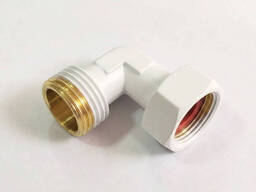 Компактна біла mini - американка кутова 1/2" white. Різьбове з'єднання з накидною. ..