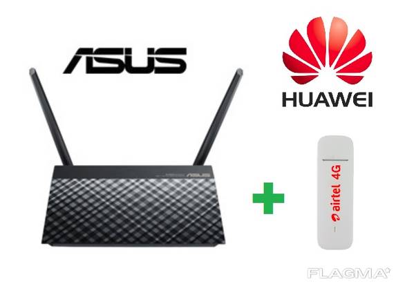 Комплект 3G/4G модем Huawei E3372 Маршрутизатор ASUS RT-AC51