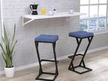 Комплект барных стульев с мягким сидениям с подножкой