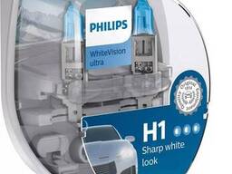 Комплект галогеновых ламп Philips 12258WVUSM H1 55W 12V P14,5s WhiteVisionULTRA +60%. ..