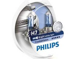Комплект галогеновых ламп Philips 12972CVSP H7 55W 12V PX26d Cristal Vision+2xW5W
