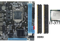 Комплект Intel B75 LGA 1155 DDR3 16 gb Core i7-3770 USB 3.0 SATA 3 системна плата материнс