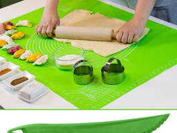 Комплект коврик силиконовый для раскатки теста, выпечки и заморозки полуфабрикатов. ..