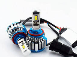 Комплект LED ламп TurboLed T1 H11 6000K 50W 12/24v CanBus з активним охолодженням