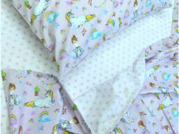 Ткань для детского постельного белья, Принцесса и единорог , Польский хлопок
