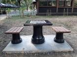 Шахматный стол из бетона