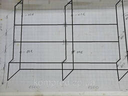 Комплект стеллажей для продажи тканей 2х секционный Kompred OL169/1