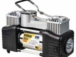 Компрессор "Вулкан" КА-В12122 150psi/25Amp/90л/клеммы/шланг 7,5м с дефлятором/фонарь/2. ..