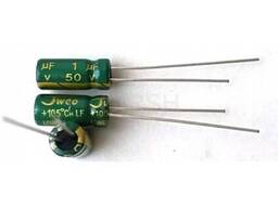 Конденсатор 1uF 50V компьютерный электролитический (низкий импеданс) LOW ESR (jwco)