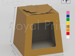 Коробка 150*150*150 з вікном крафт