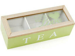 Коробка для хранения чая и сахара BonaDi на 3 секции