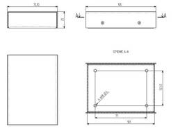 Корпус металлический MiBox MB-44 (Ш75 Г105 В25) черный