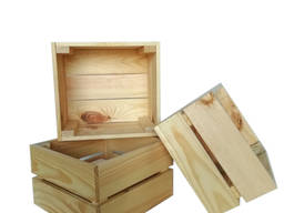 Корзина деревянная ящик с ручкой