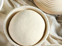 Корзина для расстойки теста хлеба круглая из натурального ротанга с тканевым чехлом...