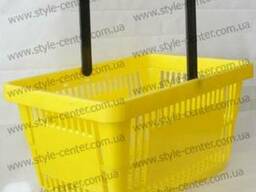 Кошик купівельний, пластиковий 22л, 1 ручка.