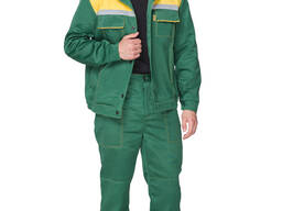 Костюм рабочий зеленый с желтым