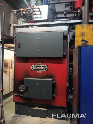Котел на тріску (біомасі) BINDER RRK 640-850, 850 кВт, 2001 р. в. повністю робочий