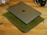 Кожаный чехол для MacBook на молнии, с войлочной подкладкой, Винтажная кожа, цвет. .. - фото 3