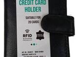 Кожаный картхолдер, чехол для платежных карт c защитой RFid Dugros черный - фото 3